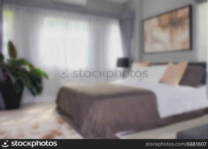 Defocus background bedroom interior modern style