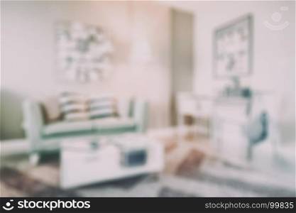 Defocus background living room in modern interior style