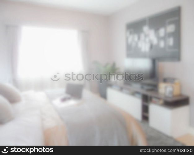 Defocus background modern interior bedroom