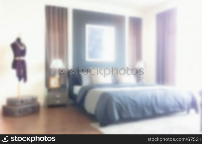 Defocus background modern interior bedroom