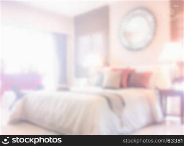 Defocus background of bedroom interior