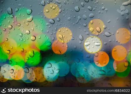 defocus of light texture background with drop water