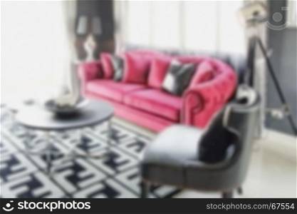 Defocus sofa set in living room
