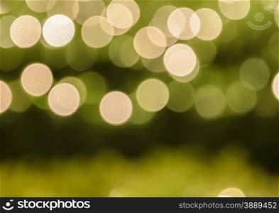 Defocused abstract yellow and green Christmas bokeh background
