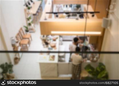 Defocused Background Of Indy Coffee Shop, stock photo