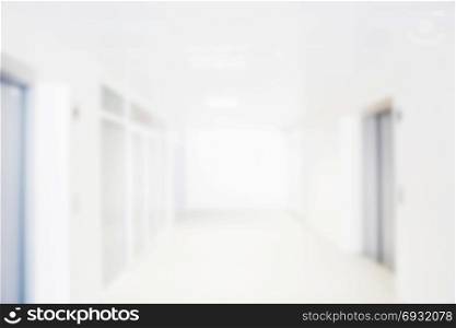 Defocused blur background of corridor in hospital
