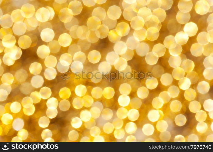 Defocused Christmas Gold Lights