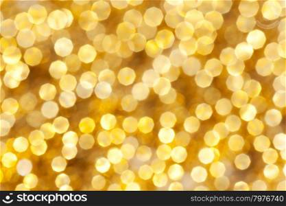 Defocused Christmas Gold Lights