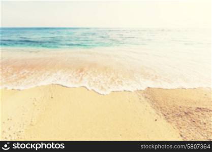 Defocused.Summer background - beach and ocean