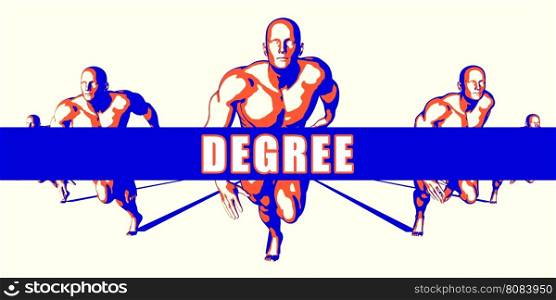 Degree as a Competition Concept Illustration Art. Degree