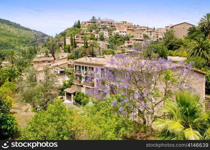 Deia typical stone village in Majorca Tramuntana mountain Balearic Spain