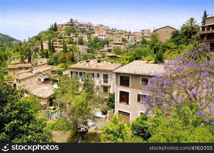 Deia typical stone village in Majorca Tramuntana mountain Balearic Spain