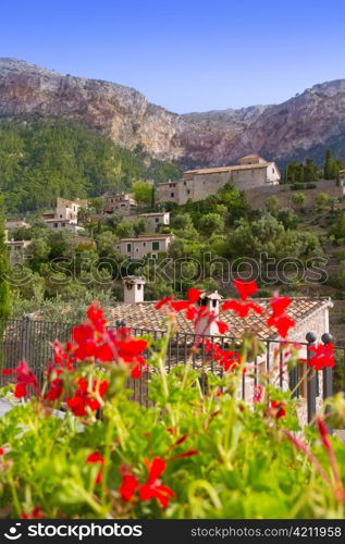 Deia village in Majorca Tramuntana mountain of Balearic islands