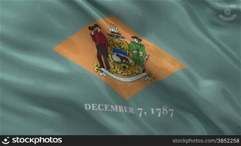 Delaware Bundesstaat Flagge Endlosschleife