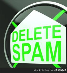Delete Spam Showing Undesired Electronic Mail Filter