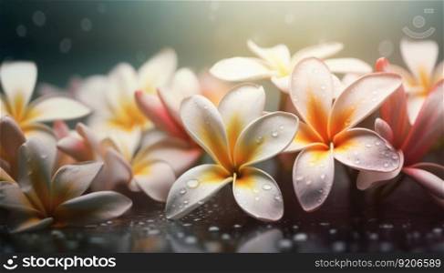 Delicate Light Background with Magnolia Flowers, Generative AI. Magnolia Flowers Background