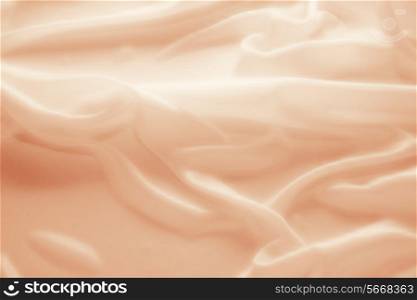 delicate waves of satin silk close up