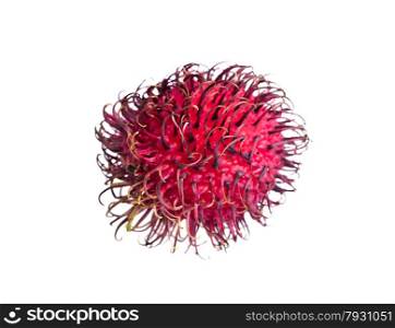 Delicious and sweet fresh rambutan. Rambutan (Nephelium lappaceum) is a tropical fruit native to Philippines, Malaysia and other regions of tropical Southeast Asia.