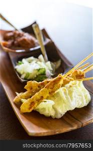 Delicious Asian Cuisine Chicken Satay Curry