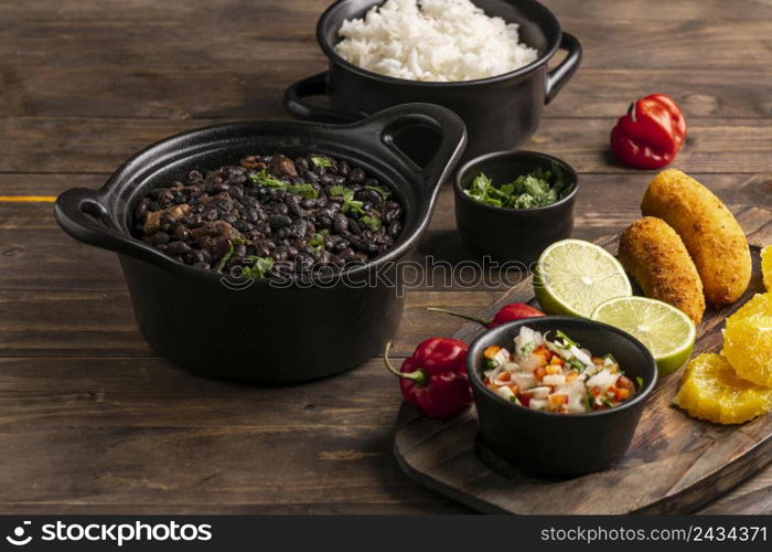 delicious brazilian food assortment