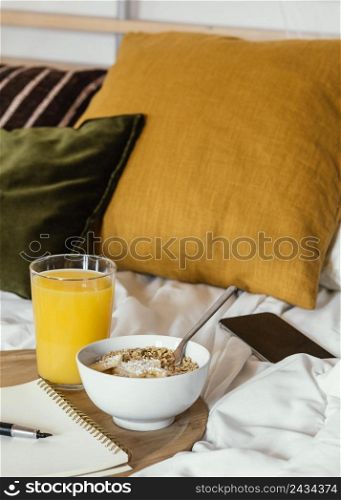 delicious breakfast with cereals banana 2
