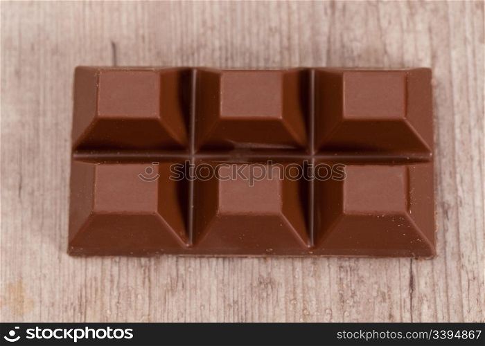 Delicious brown milk chocolate blocks