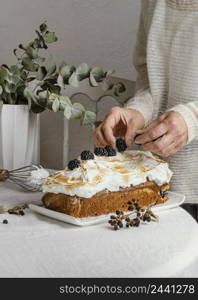 delicious bun with whipped cream