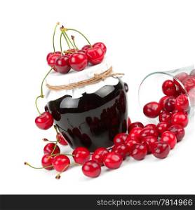 delicious cherry jam and cherry fruit juicy