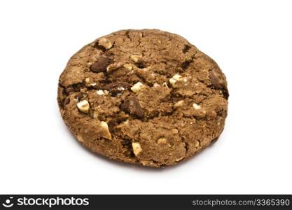 Delicious chocolate cookie isolated on white background