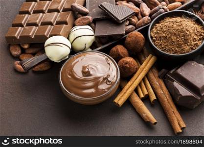 delicious chocolate spread close up. Resolution and high quality beautiful photo. delicious chocolate spread close up. High quality beautiful photo concept