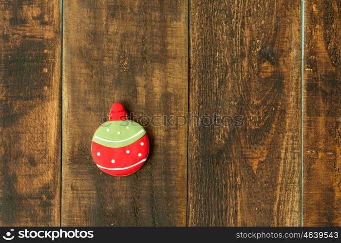 Delicious Christmas Cookies on wooden table