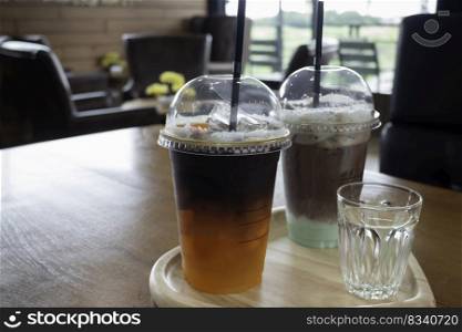 Delicious cold creation signature drink, stock photo