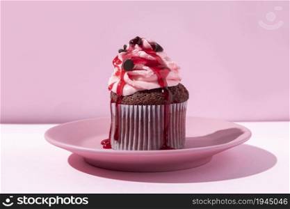 delicious cupcake with icing. High resolution photo. delicious cupcake with icing. High quality photo