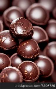 Delicious dark chocolate 3d illustrated