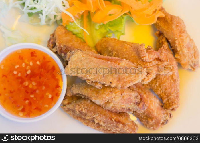 Delicious deep fried chicken wings, stock photo