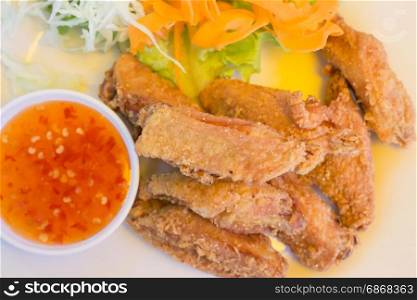 Delicious deep fried chicken wings, stock photo