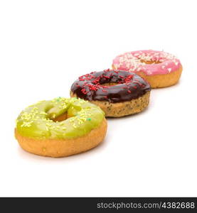 Delicious doughnut isolated on white background