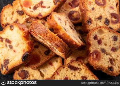 delicious dried fruit cake sliced