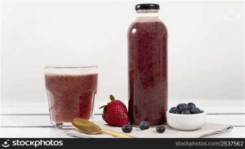 delicious drink with healthy fruits
