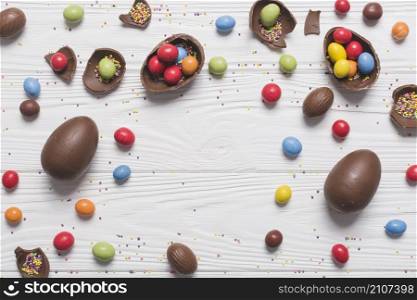 delicious easter sweets composition