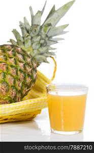 Delicious fresh pineapple juice freshly squeezed