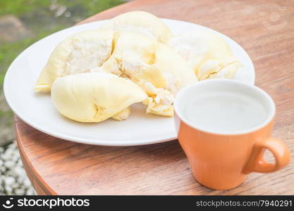 Delicious fresh ripe thai durian, stock photo