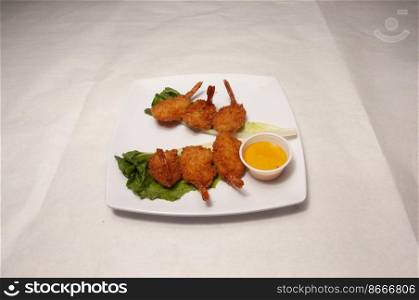 Delicious fried seafood best known as shrimp