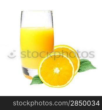 Delicious glass of orange juice