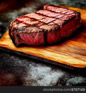 Delicious Grilled beef 3d illustrated