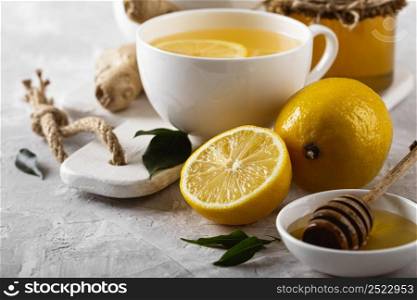 delicious healthy lemon tea concept 2
