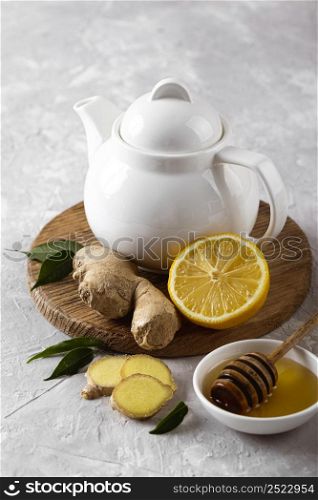 delicious healthy lemon tea concept 3