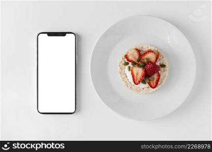 delicious healthy snack smartphone