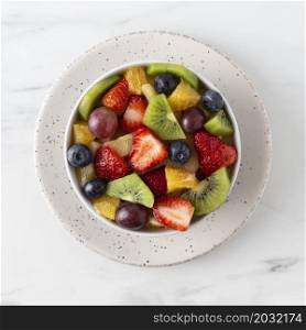 delicious healthy snack with various fruit