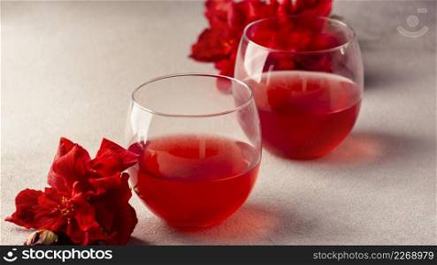 delicious hibiscus tea arrangement